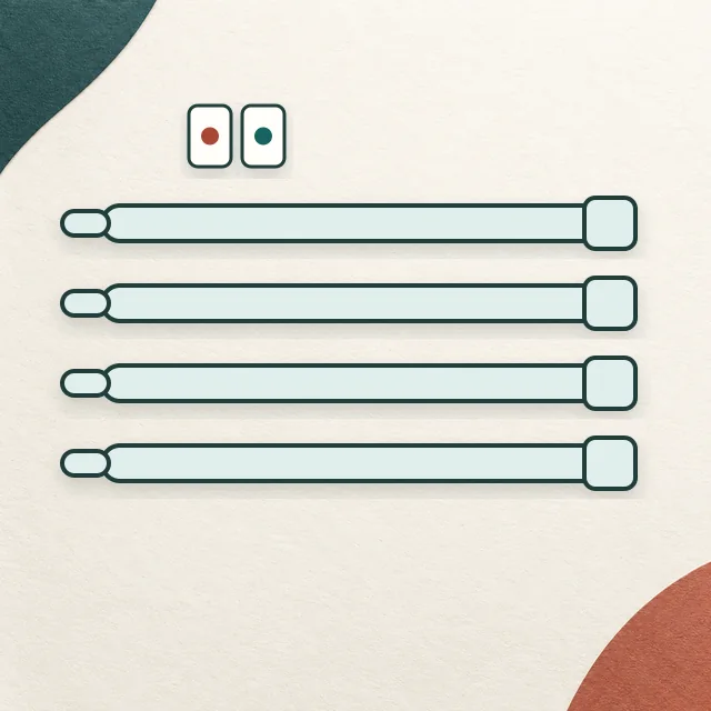 Editorial illustration of mahjong racks and pushers on the MahjongSetup product backdrop; not an exact product photo.