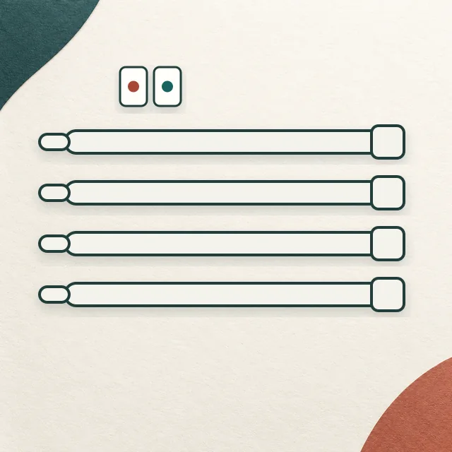 Editorial illustration of mahjong racks and pushers on the MahjongSetup product backdrop; not an exact product photo.